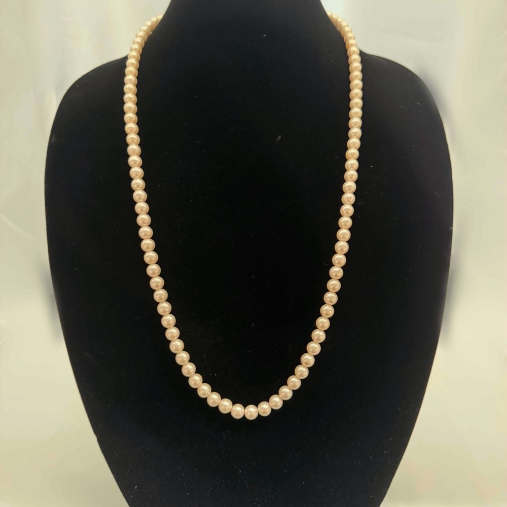 Elegant 30” Costume Pearl Necklace